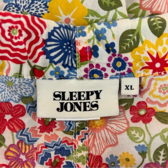Sleepy Jones Bright Floral Printed Long Pajama Pants Size XL - Picture 9 of 10